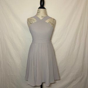 Lulu's Light Gray Skater Dress